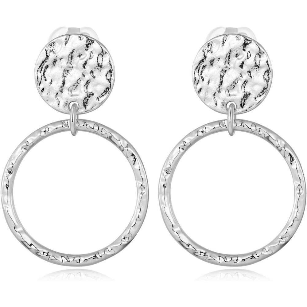 Silver Clip On Drop D Clip Earrings Women Non Piercing Dangle Fashion Jewelry